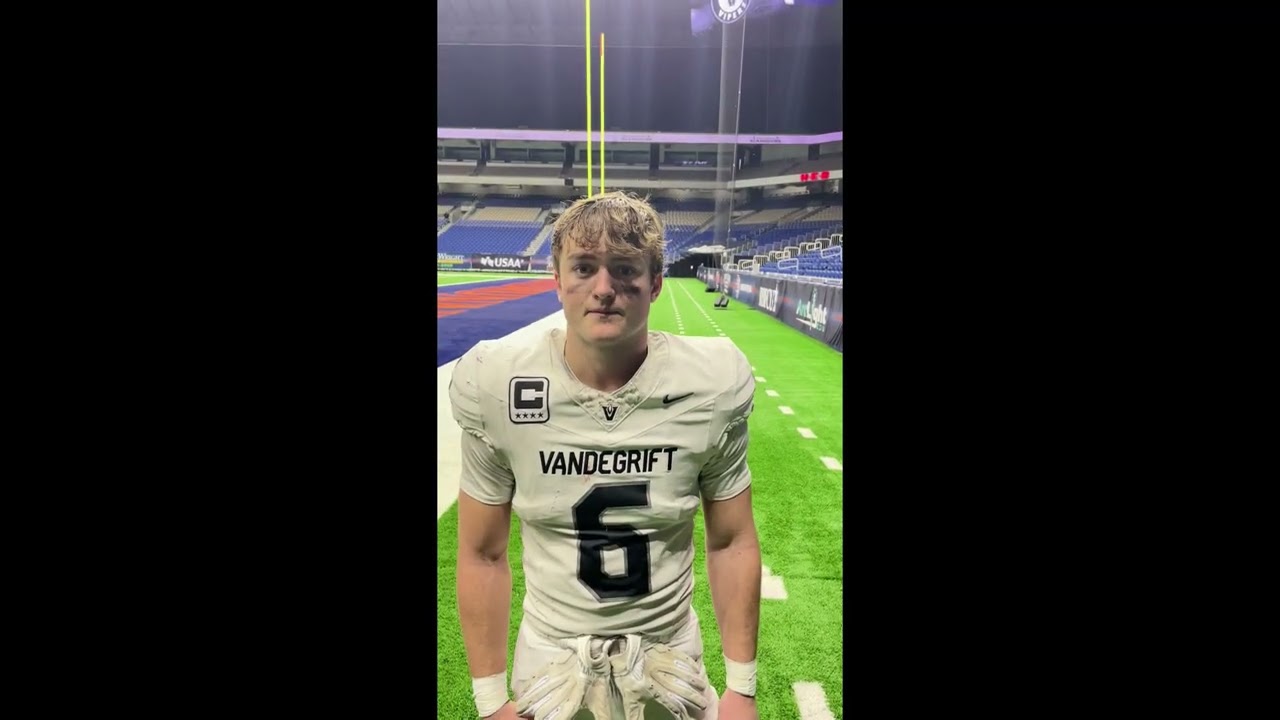 Vandegrift's Parker Davis talks about the team's playoff win over San Marcos