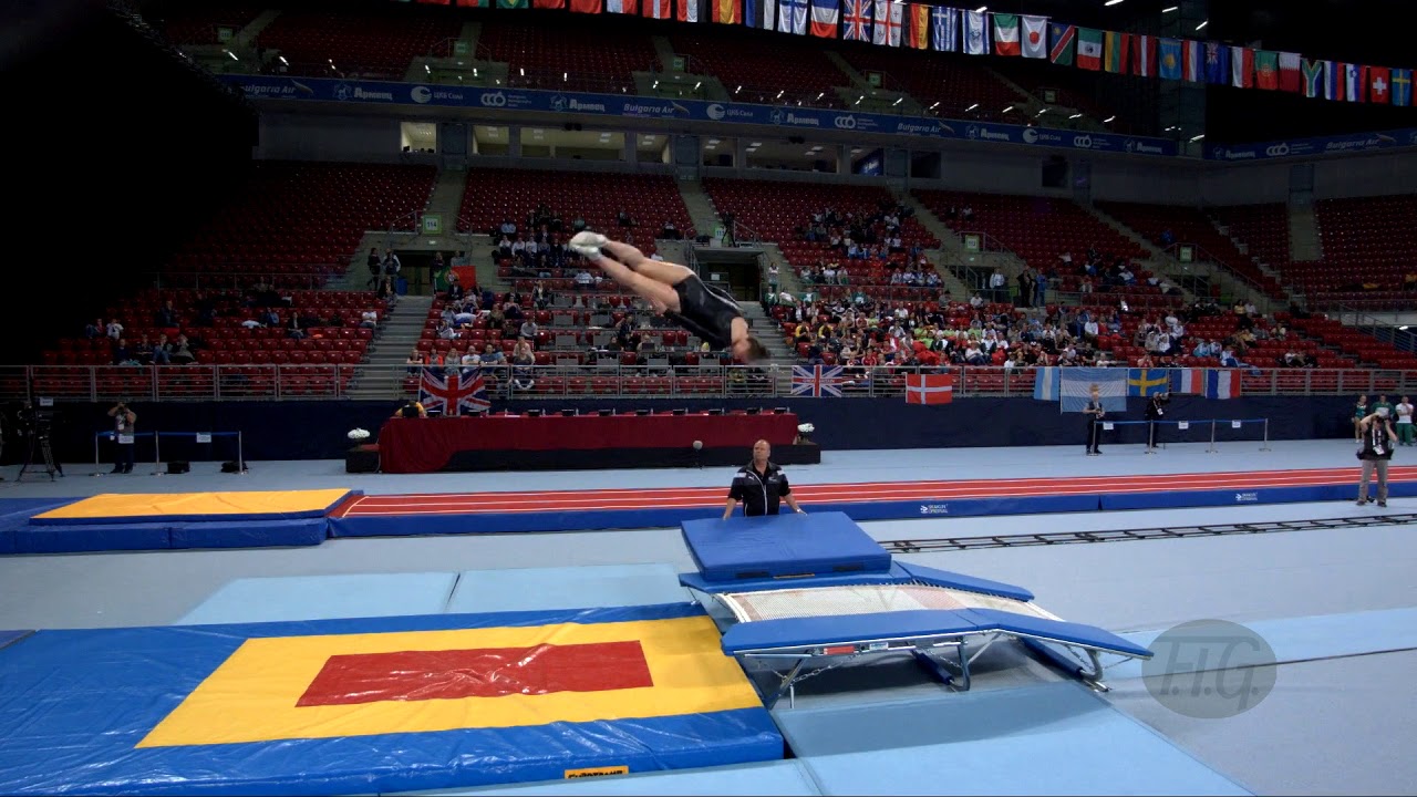 Youtube video: DIBB Bronwyn (NZL) - 2017 Trampoline Worlds, Sofia (BUL) - Qualification Double Mini Routine 1