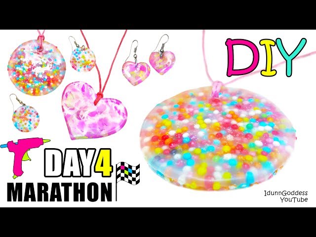 DIY Jewelry Out Of Hot Glue, Sprinkles And Acrylic Paint - DAY 4 of 7-Day Marathon Of Glue Gun DIYs