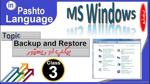 Control Panel Full Tutorial in Pashto Class - 3 | Backup and Restore | How to Backup your Data?