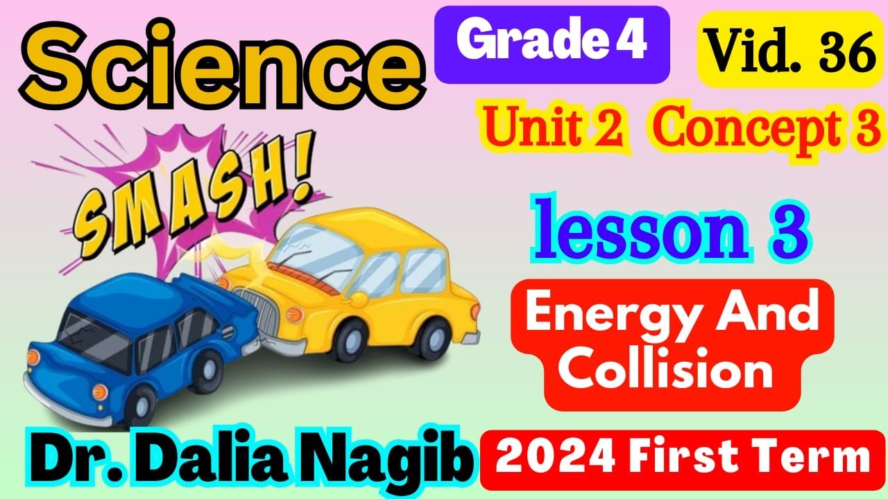 ساينس رابعه ابتدائي ترم اول Science  Grade 4 Unit 2 Concept 3  Lesson 3  Energy and Collision
