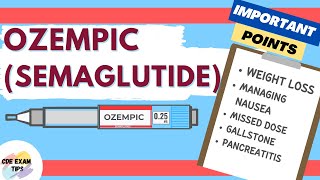 OZEMPIC (Semaglutide) Detailed Presentation | CDE Exam Tips