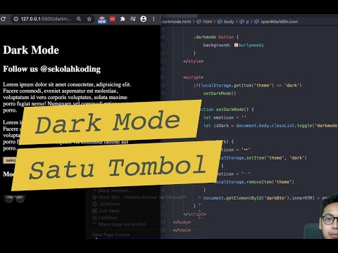 Update Dark Mode dengan satu tombol