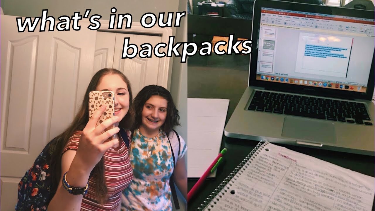 WHAT'S IN OUR BACKPACKS YouTube