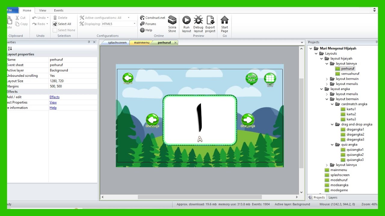 GAME EDUKASI CONSTRUCT 2 - YouTube