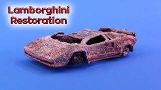 Restoring Lamborghini Countach Model Car! Reverse Restoration! Lamborghini Countach Old Style Lamborghini Car Copic Markers Coloringpagestv Diviners Escape Ncs
