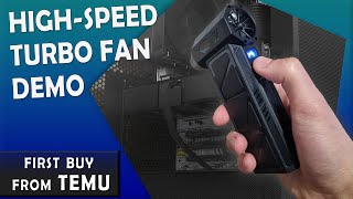 Turbo Fan from TEMU Spins at Insane Speed | Quick Demo & Quiet Review #diy #satisfying #cleaning