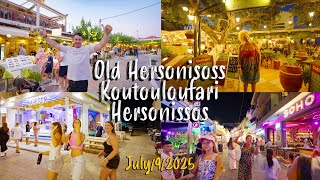 Hersonissos Crete, Old Hersonissos, Koutouloufari, walking tour 4K, Greece travel guide 2025