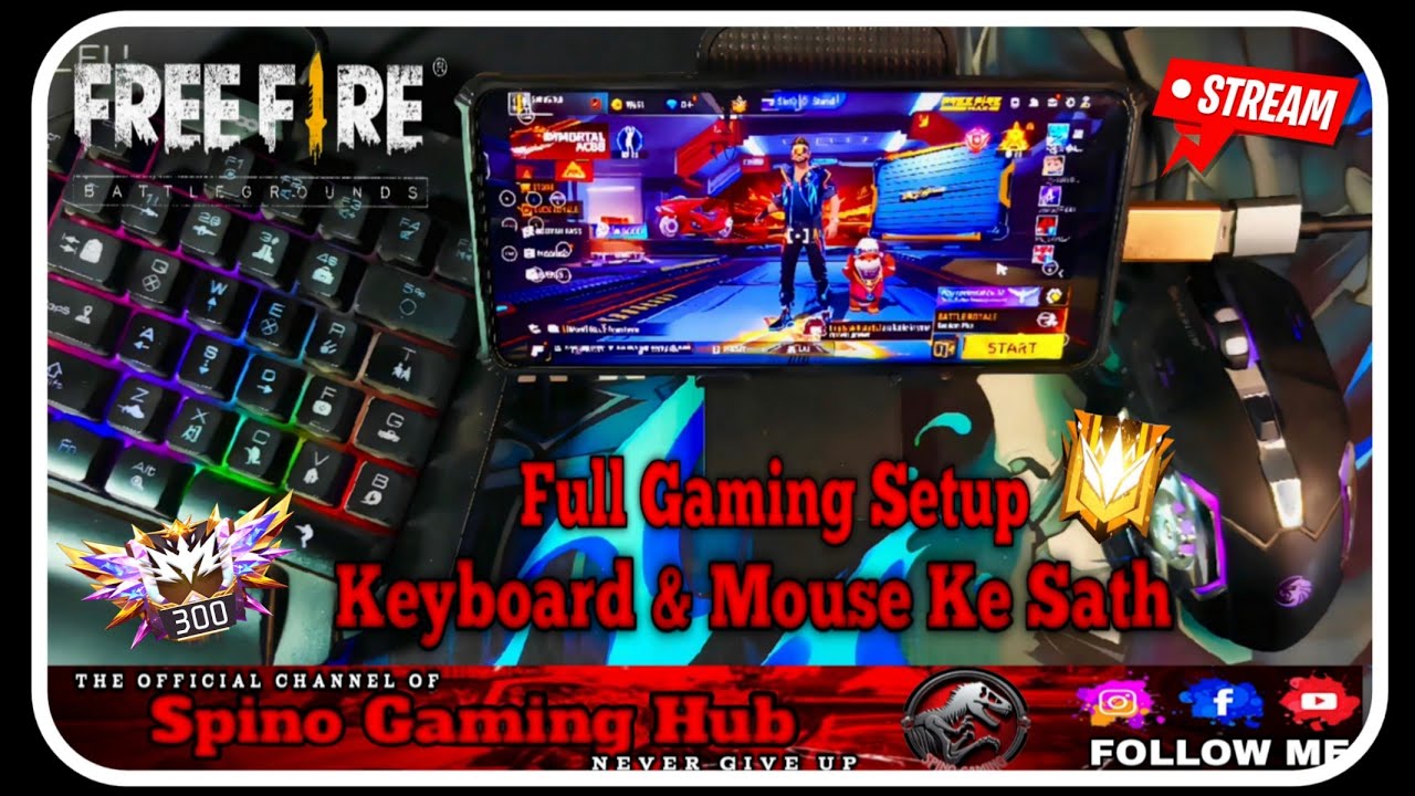 🔥 Best Keyboard & Mouse FF Mobile gaming setup 📲🖱️⌨️| Spinogaminghub| 