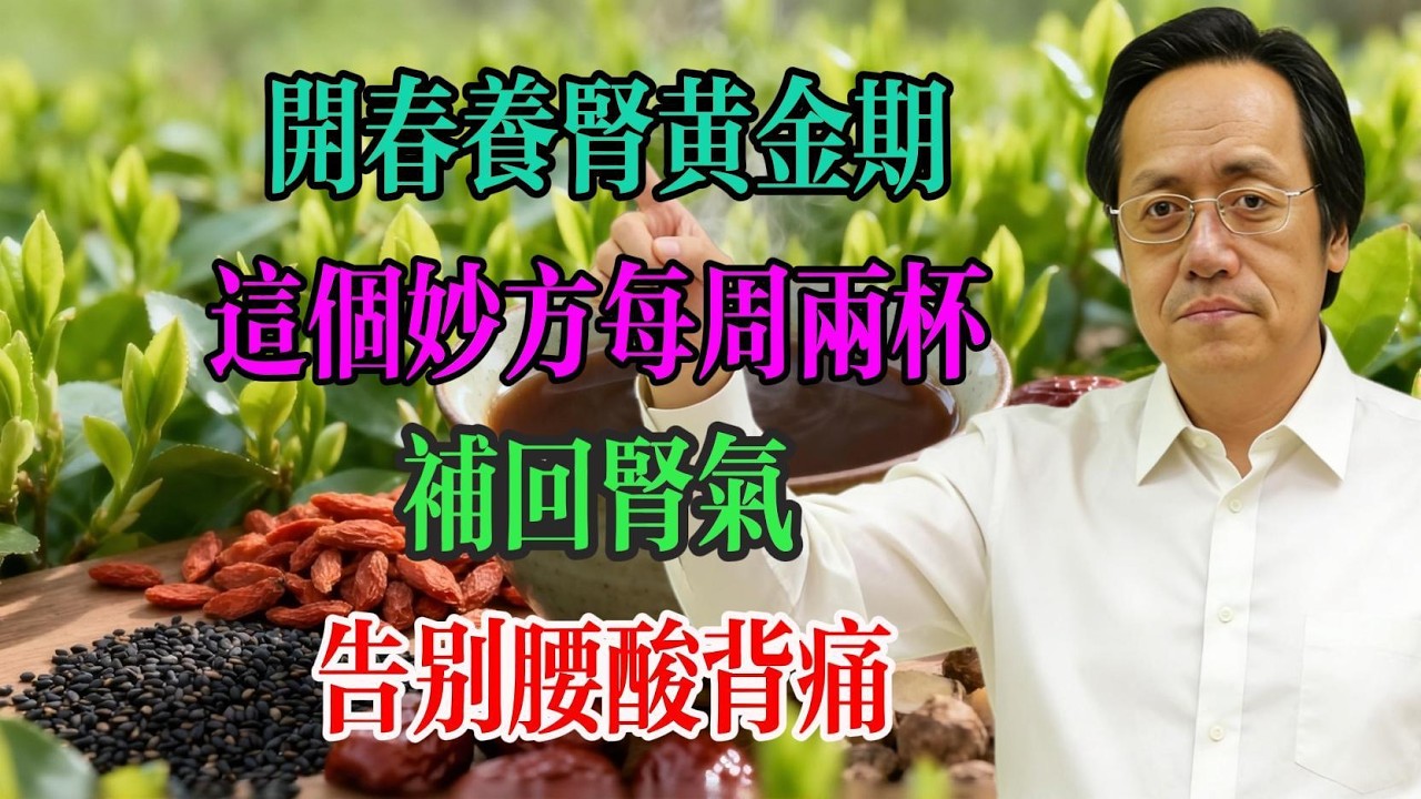 倪海廈：開春養腎黃金期！這個妙方每周兩杯，補回腎氣，告別腰酸背痛！#倪海廈 #中醫養生 #補腎食療 #杜仲湯 #腎氣虧虛 #開春養生 #膝蓋保養 #腰痠背痛 #藥食同源 #辨證施治