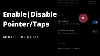 How to Enable Pointer | Show Taps on Android 11 | MIUI12 | POCO X3 Pro