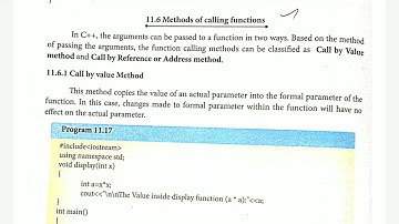 11th CS || Chap 11 || 11.6 Method of calling function