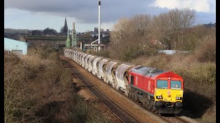 66098 With China Clay Empties Passing Marsh Barton - 17Th Jan 2026