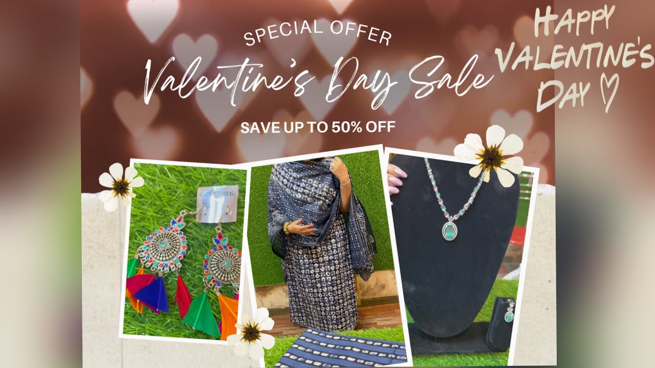 🌹V-Day Special Sale ❤️ Exclusive Deals and Surprises 😍 FREE GIFT 🎁 Fabric Handbags & Jewellery🛍️