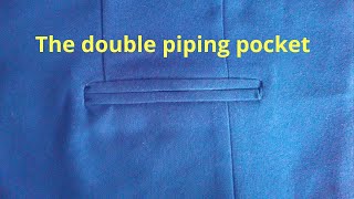 How to sew a double piping pocket basic sewing tutorial