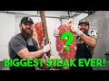 Cutting the biggest steak on a cow  caveman steak