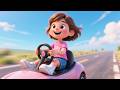 Wheel on the Car Go Round and Round 🚗🎶 | Fun Vehicle Nursery Rhyme for Kids | Transport Song