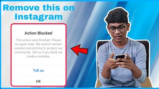 fix Action blocked on instagram telugu 2020 | how to get rid of instagram action blocked insta trick