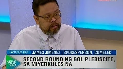 NTG: For the record: James Jimenez, Spokesperson, COMELEC