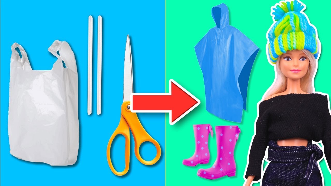 Encommium Poner la mesa Grado Celsius ☔️ ROPA y ACCESORIOS MINIATURA para BARBIE en época de LLUVIA ⛈  Manualidades Fantásticas! - YouTube