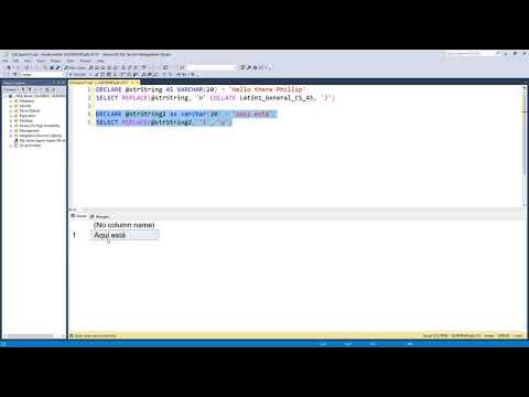 Replacing text in SQL Server: REPLACE, STUFF and TRANSLATE - YouTube