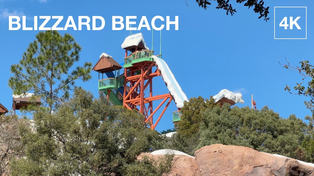 Blizzard Beach Summit Plummet Ambiance | 4K