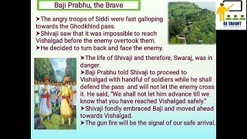 Std 4| E.V.S 2| Baji Prabhu And The Memorable Battle Of Ghodkhind