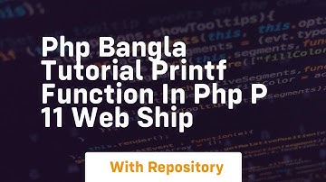 Php bangla tutorial printf function in php p 11 web ship