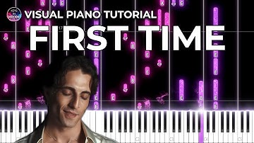 The First Time – Damiano David | 🎹 Viral Piano Visual Tutorial
