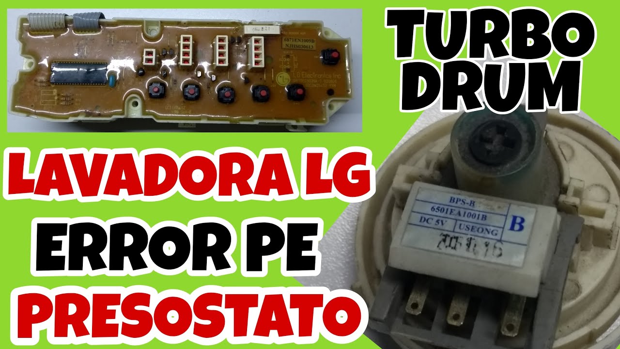 ✓LAVADORA LG ERROR ( ) DAÑO EN TARJETA - YouTube