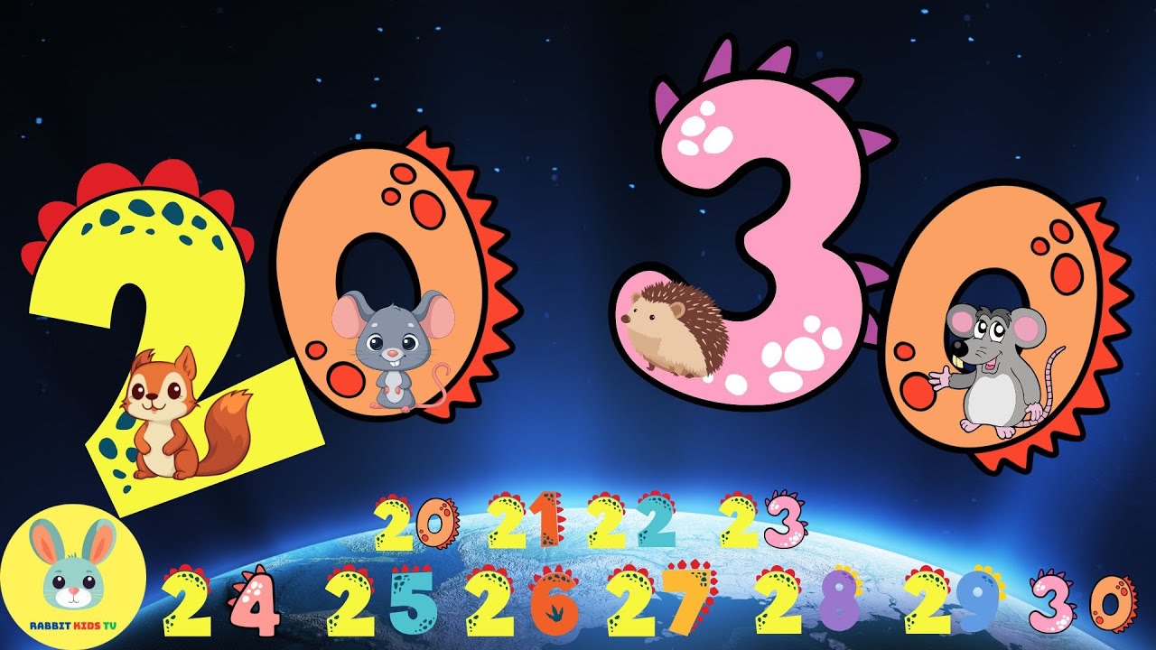 Learn Numbers with Animal Sound Song | 20 30 Counting | 1234 Number ...