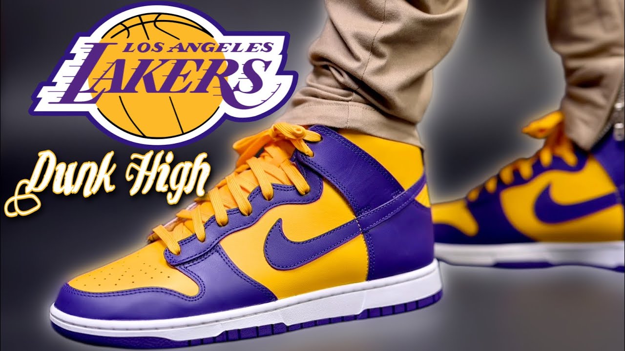On Feet Look] Dunk High Premium EMB 'Lakers' 