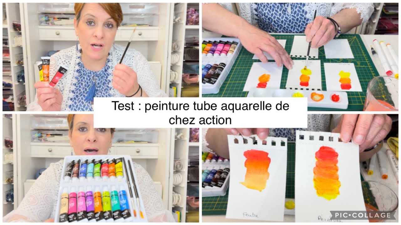 Test : peinture tube aquarelle de chez action