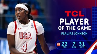 Famous Flau’jae Johnson (22 PTS) scores the second-most points by a USA player in the #AmeriCupW! 🔥 Wealth