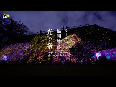チームラボ 福岡城跡 光の祭 2019-2020 / teamLab: Digitized Fukuoka Castle Ruins 2019-2020