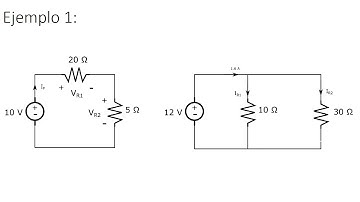Análisis de circuitos en corriente directa: Ejemplo de aplicación de divisor de tensión y corriente