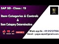 Sap sdclass 19 item categories  controls  item category determination  yours yuga sap sd