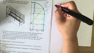 2024 Tijdvak 1 Examen VMBO-GL en TL vraag 18 en 19 Dug-out uitgelegd wiskunde