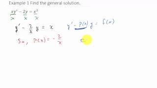 Linear First Order Differential Equation Ex. 1