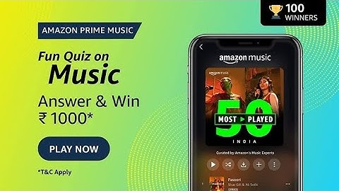 Amazon Prime Music Fun Quiz On Music Quiz Answers Today | Amazon Quiz Answers Today | Amazon Quiz