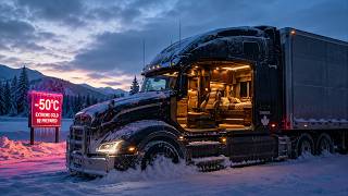 How Canadian Truck Drivers Sleep Through -50 C Nights (DANGEROUS)