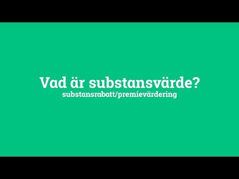 Video: Hur Man Beräknar Substansvärdet