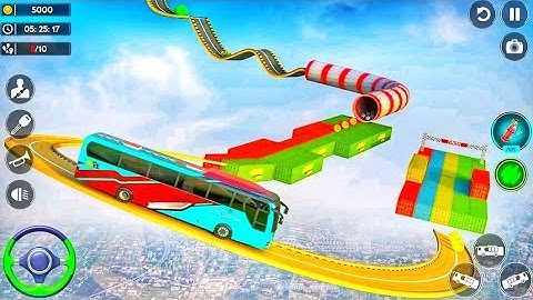 Impossible😱 Bus Stunt Driving Simulator😍 Games | Android Gameplay