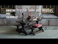 Mini trestle table and benches free svg bundle