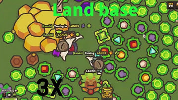Taming.io Mini clan base LANDS and raid.