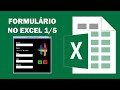 Como criar formulário no Excel - Criando UserForm no VBA - 1/5