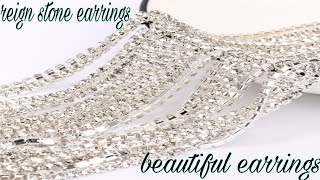 How To Make Reign Stone Earrings Making At Homebeautiful Earringspartware Earrings