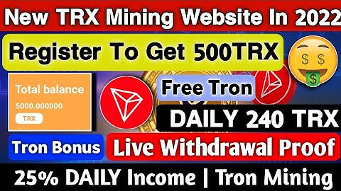🤑 New TRX Mining Website 2022 | TRX New Site Today |TRX Mining Today |TRX Mining |Make Money Online
