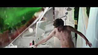 ad axe man naked in party