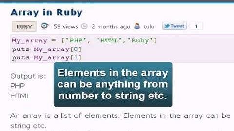 Ruby Tutorial: Array in Ruby